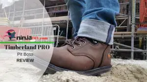 testing my new boot for the Timberland PRO Pit Boss review article
