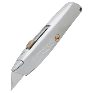 a utility knife used to cut lexan