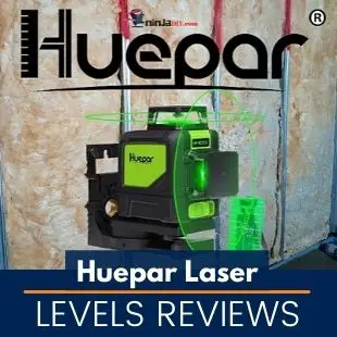 a laser level model from the brand known as Huepar and this images is the featured image of this article that is reviewing some of the best laser levels from Huepar