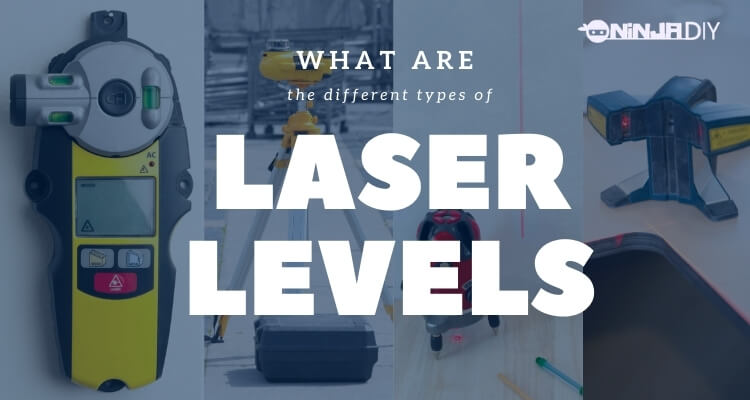 in the image we have 4 different types of laser levels which is the topic for this article