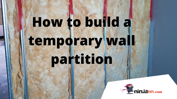 an image of a partition wall made with drywall in an apartment using insulation and metal studs