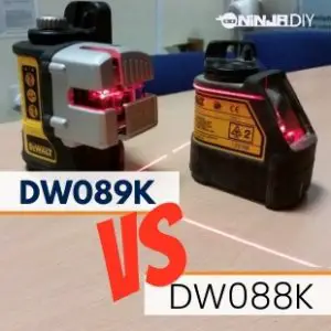 a image of two laser levels from the same brand. we're talking about dw089k laser level and dw088k laser level