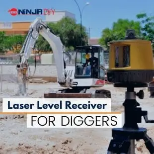 using a rotary laser level to send signals to a excavator machine